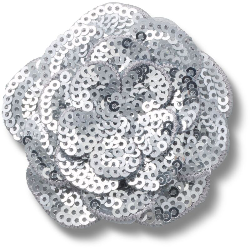 Crocs™ Jibbitz Silver Sequin Flower 