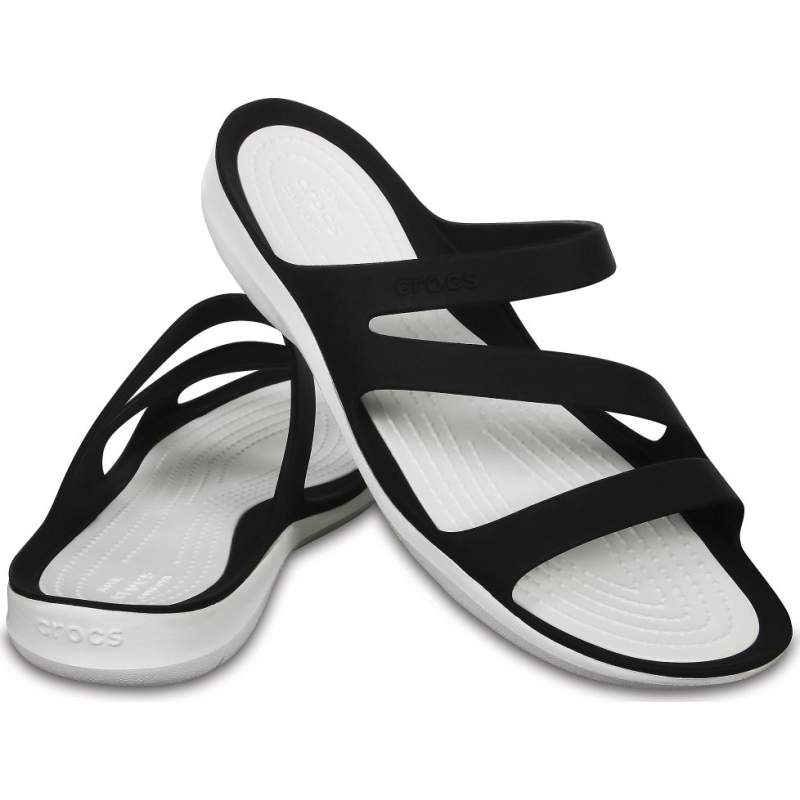 Crocs™ Women's Swiftwater Sandal Black/White