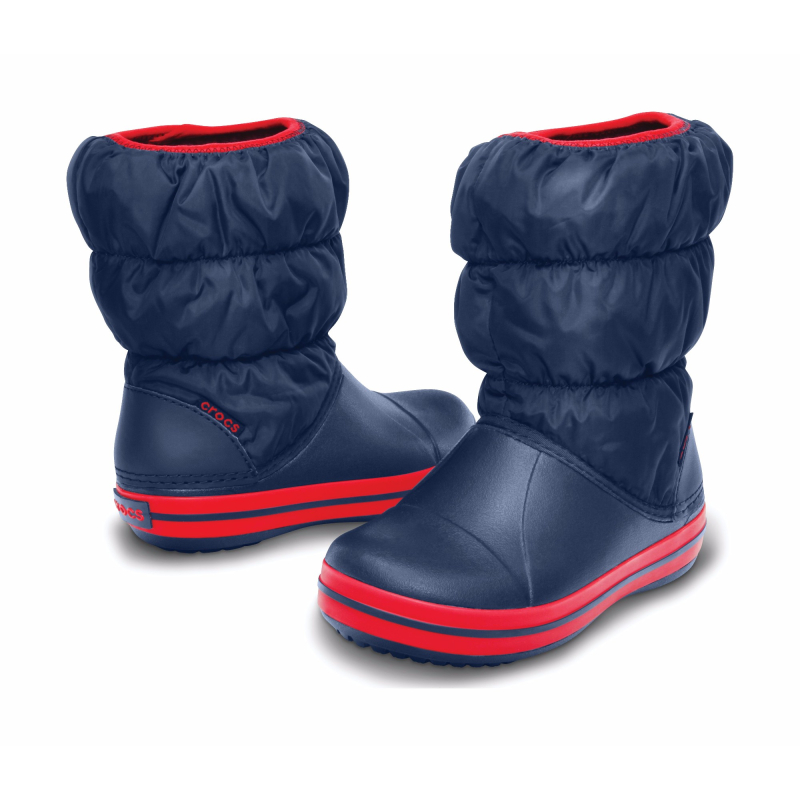 Crocs™ Kids' Winter Puff Boot Tume sinine/Punane