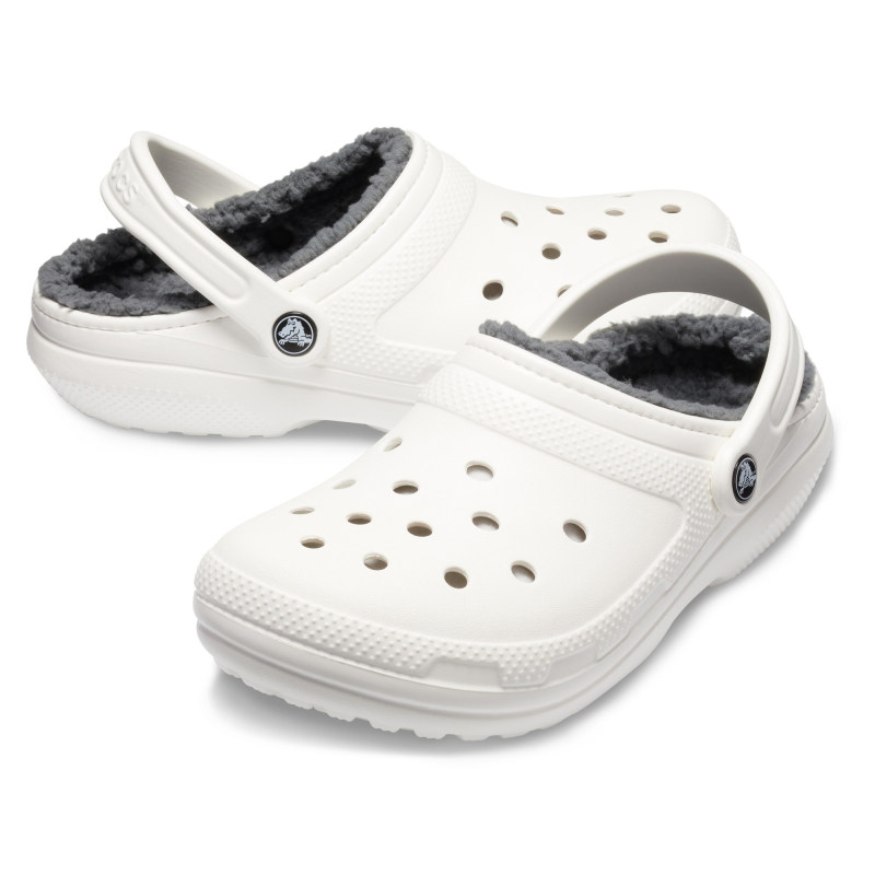 Crocs™ Classic Lined Clog White/Grey