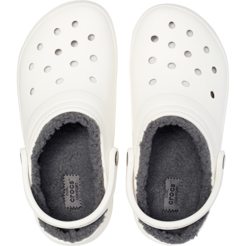 Crocs™ Classic Lined Clog White/Grey