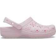 Crocs™ Classic Floral Cut Out Clog Pink Milk