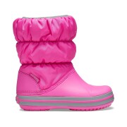 Crocs™ Kids' Winter Puff Boot Electric Pink/Light Grey