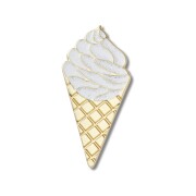 Crocs™ Jibbitz Gold Vanilla Waffle Cone 