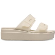 Crocs™ BROOKLYN BUCKLE FROSTED LOW WEDGE Sandstone