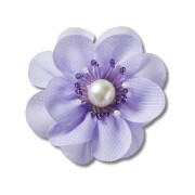 Crocs™ Jibbitz Blue Fabric Flower With Pearl 