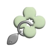 Crocs™ Jibbitz Green Meta Flower Dangle 