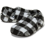 Crocs™ Classic Buff Check Cozzzy Slipper Black/White