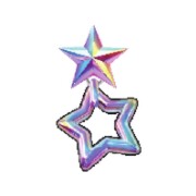 Crocs™ Jibbitz Iridescent Double Star 