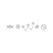 Crocs™ Crocs Jibbitz Silver and Pearl 5 Pack 198445376726 