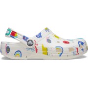 Crocs™ Classic Doodle Print Clog Toddler's White/Multi