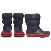 Crocs™ Winter Puff Boot Kids' Navy/Red