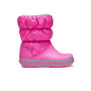 Crocs™ Kids' Winter Puff Boot Electric Pink/Light Grey