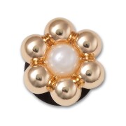 Crocs™ Jibbitz Gold And Pearl Tiny Flower 