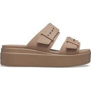 Crocs™ Brooklyn Sandal Low Wedge Women's Latte
